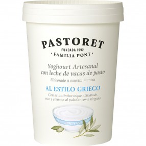 PASTORET Yogur Griego natural azucarado artesano envase 500 grs